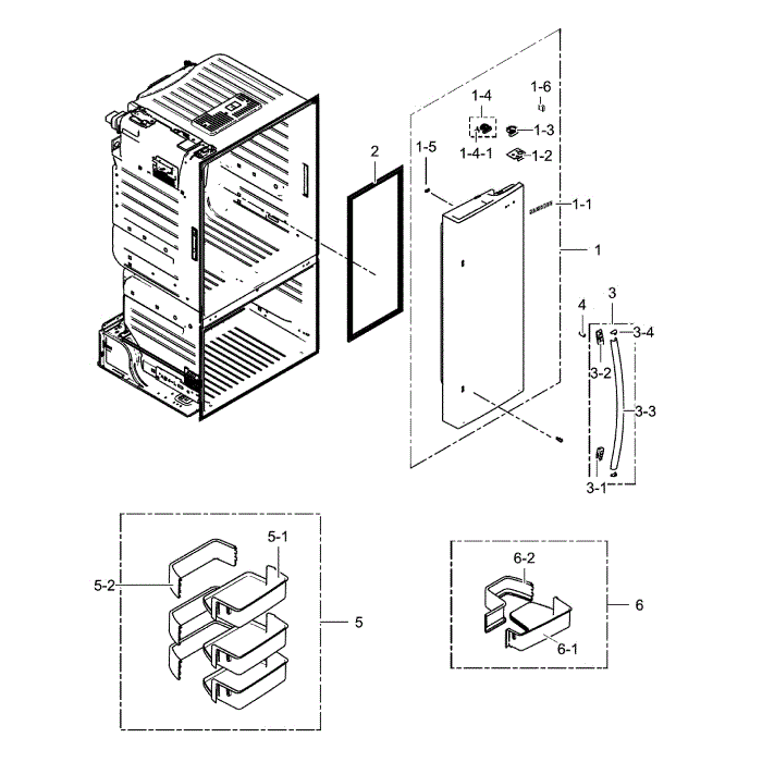 Fridge Door R Diagram and Parts List for RF28HFEDBSR AA-00 Samsung Refrigerator