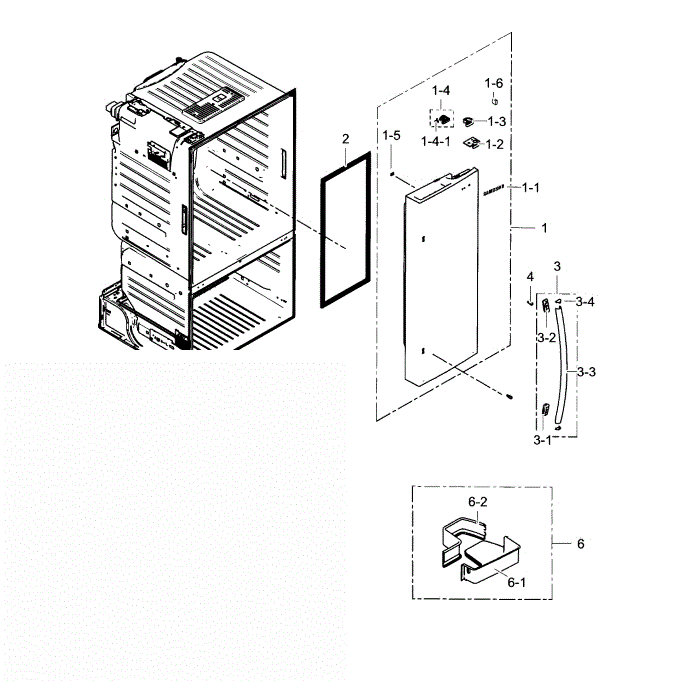 Fridge Door R Diagram and Parts List for RF23HCEDBSR AA-03 Samsung Refrigerator