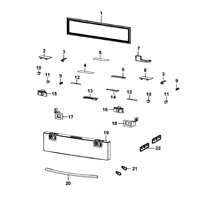 Flexzone Door Diagram and Parts List for RF4289HARS XAA-00 Samsung Refrigerator