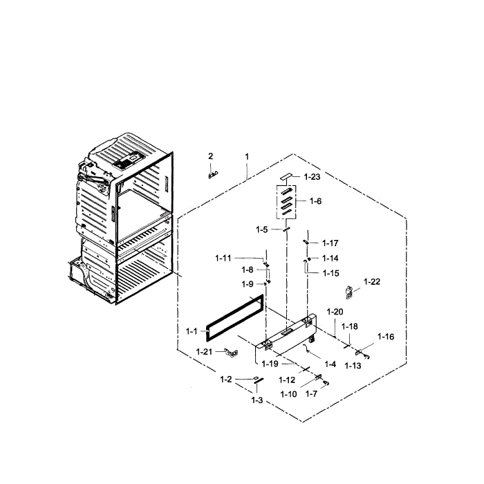 Flexzone Door Diagram and Parts List for RF28HMELBSR AA-00 Samsung Refrigerator