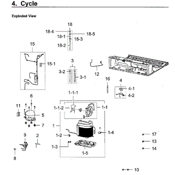 Cycle Diagram and Parts List for RF28K9580SR AA-02 Samsung Refrigerator