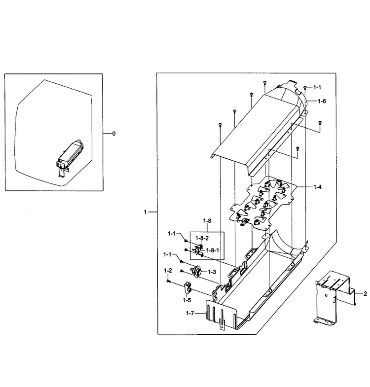 Heater Assy Diagram and Parts List for DV455EVGSWR AA-000F Samsung Dryer