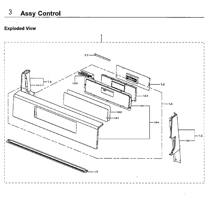 Control Diagram and Parts List for NX58F5500SS AA-02 Samsung Range
