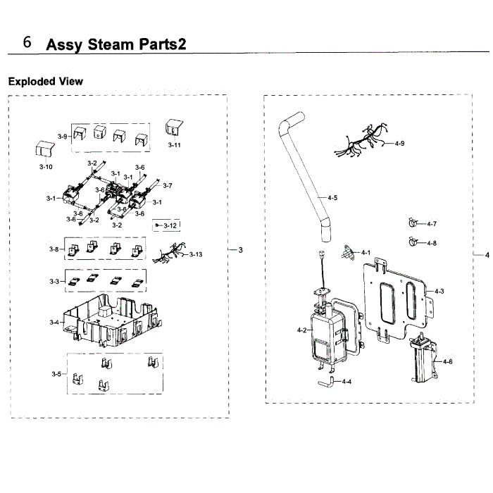 Steam 2 Diagram and Parts List for NV51K7770SG AA-00 Samsung Wall Oven