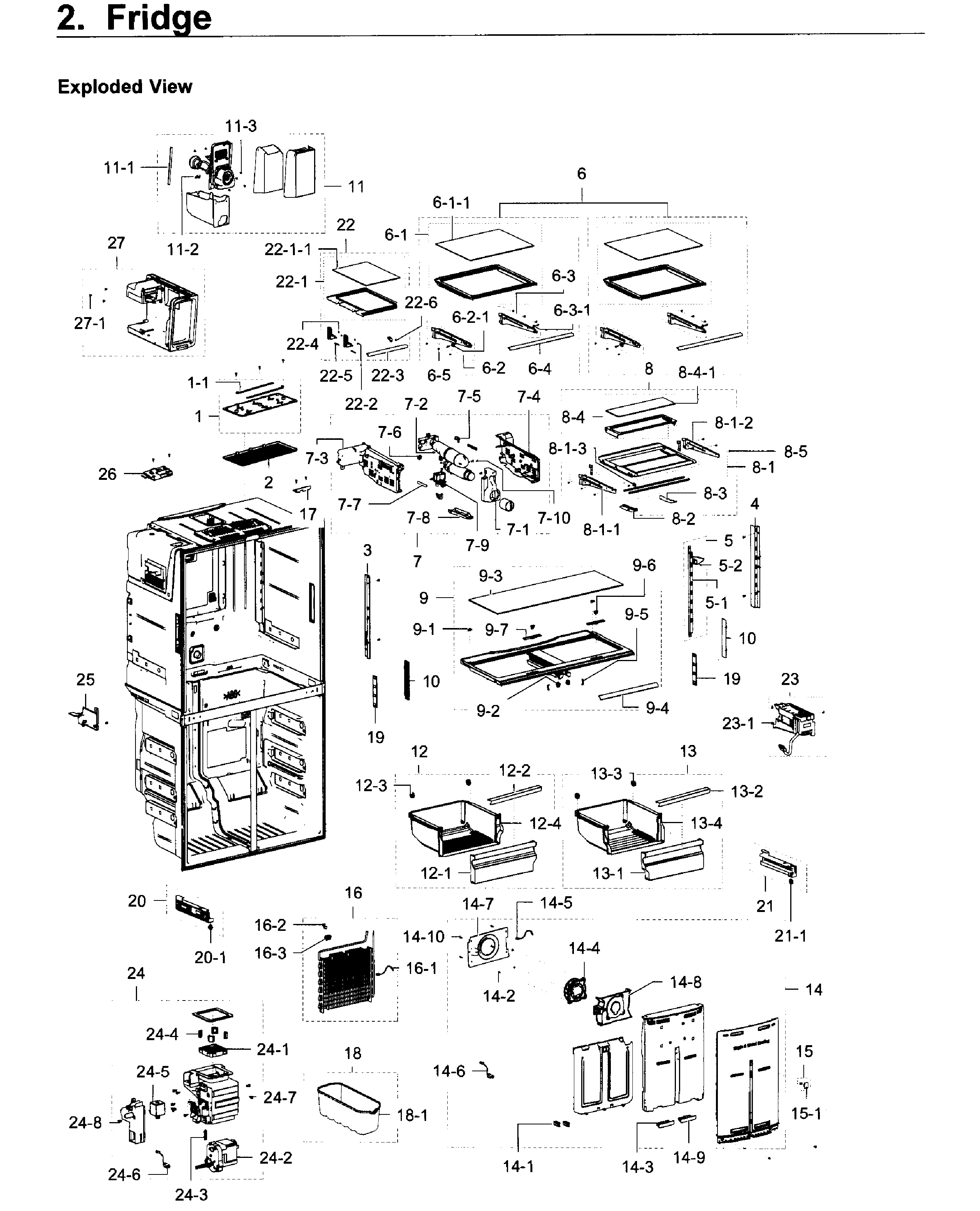 Refrigerator Diagram and Parts List for RF23J9011SG AA-0005 Samsung Refrigerator