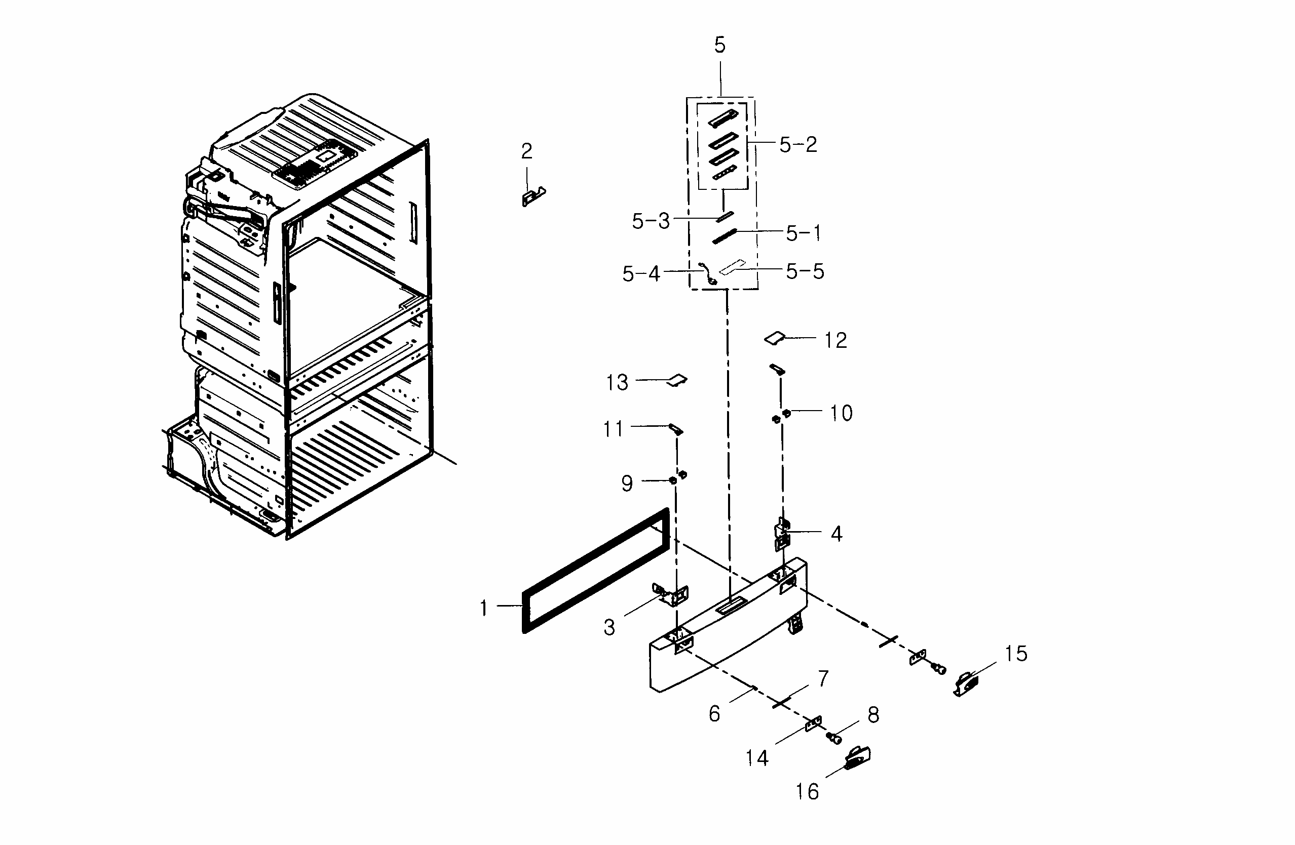 Flexzone Door Diagram and Parts List for RF25HMEDBBC AA-0003 Samsung Refrigerator