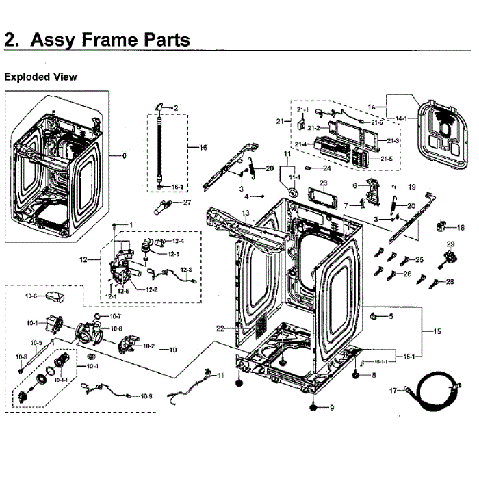 Cabinet Diagram and Parts List for WV60M9900AV A5-01 Samsung Washer