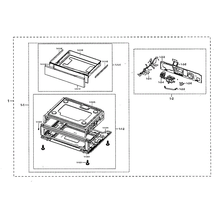 Drawer Assembly Diagram and Parts List for NX58M6850SS AA-00 Samsung Range
