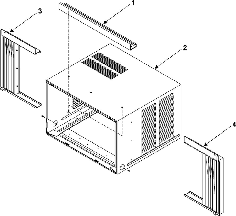 Outer Case Assembly Diagram and Parts List for AW1800A XAA Samsung Air Conditioner
