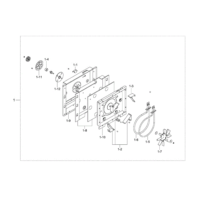 Casing Assembly Diagram and Parts List for MC17F808KDT AA-00 Samsung Microwave Oven Combo