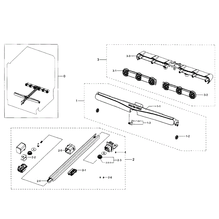 Motion Section Diagram and Parts List for DW80H9970US AA-01 Samsung Dishwasher