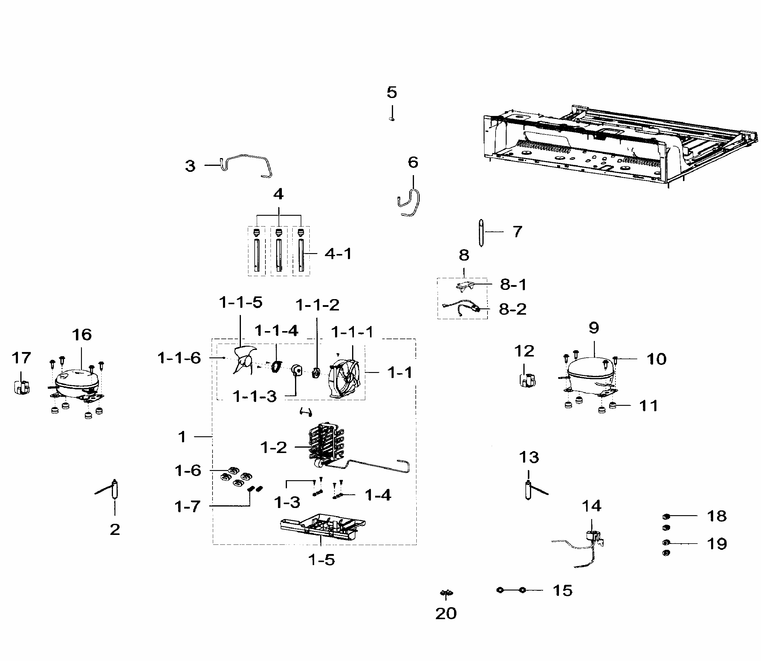 Cycle Diagram and Parts List for RF32FMQDBSR AA-0005 Samsung Refrigerator