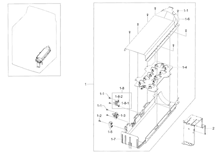 Duct Heater Diagram and Parts List for DV456ETHDSU AA-0000 Samsung Dryer