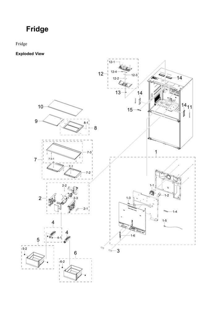 Refrigerator Parts Diagram and Parts List for RF23A9771SG AA-00 Samsung Refrigerator