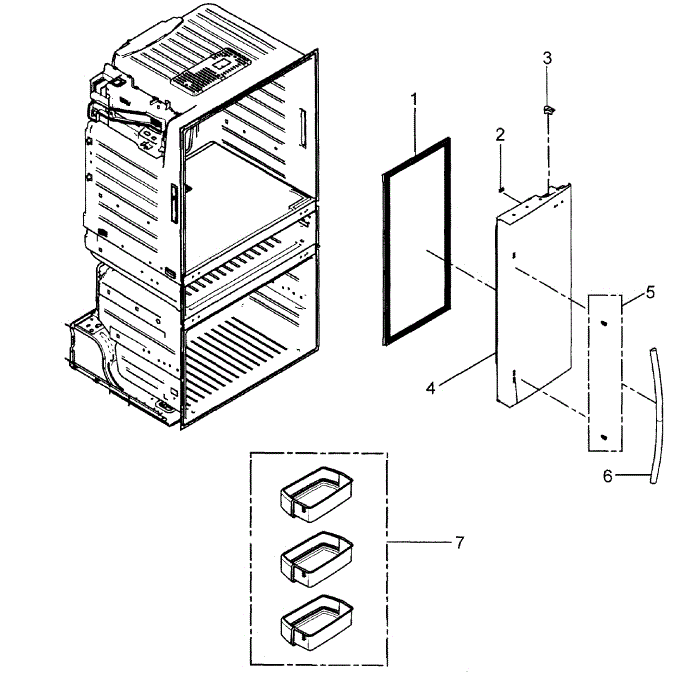 Right Door Diagram and Parts List for RF4267HABP XAA-00 Samsung Refrigerator