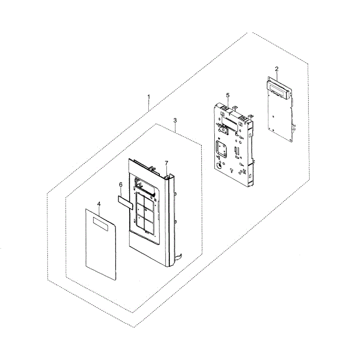 Control Panel Diagram and Parts List for SMH1611W XAA-00 Samsung Microwave Oven Combo