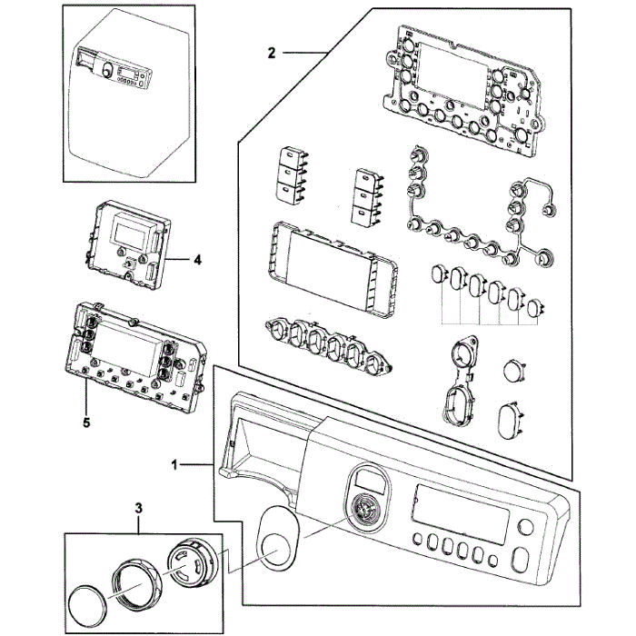 Control Panel Diagram and Parts List for WF448AAP XAA-00 Samsung Washer