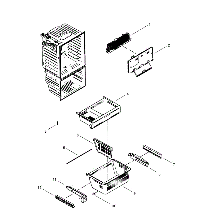 Freezer Diagram and Parts List for RFG296HDPN XAA-01 Samsung Refrigerator