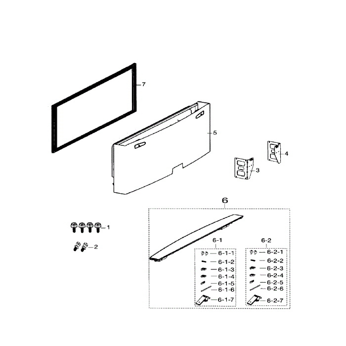 Freezer Door Diagram and Parts List for RF26HFENDSR (AA)(0001) Samsung Refrigerator
