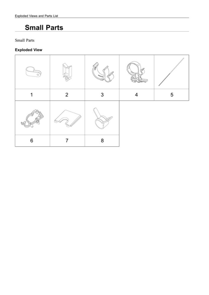 Small Parts Diagram and Parts List for WA55A7700AV US-00 Samsung Washer