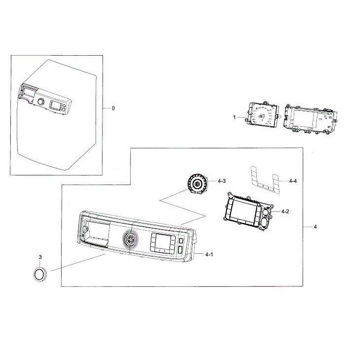 Control Panel Diagram and Parts List for WF56H9110CW A2-00 Samsung Washer