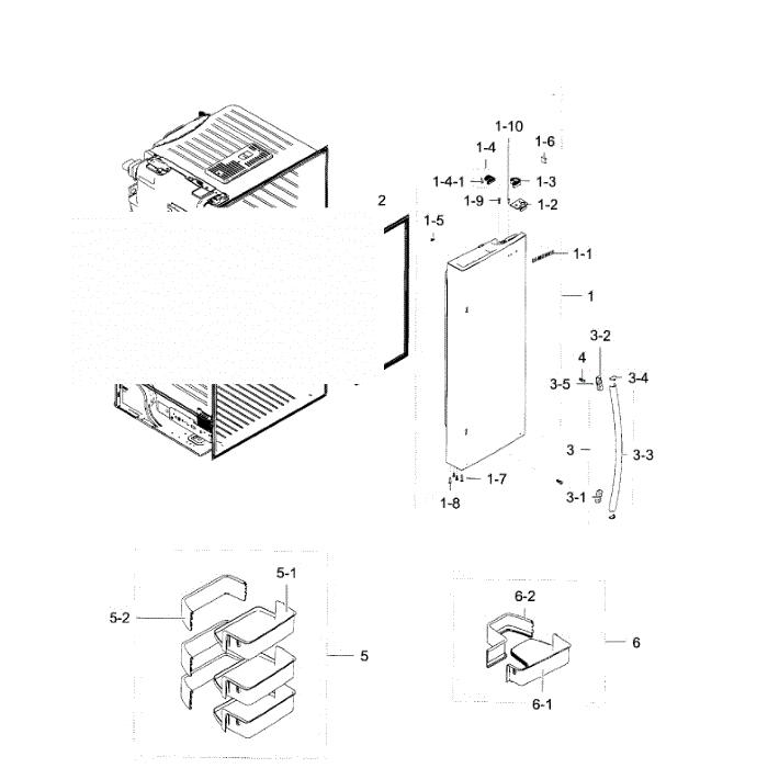 Right Door Diagram and Parts List for RF28HFEDBBC AA-07 Samsung Refrigerator