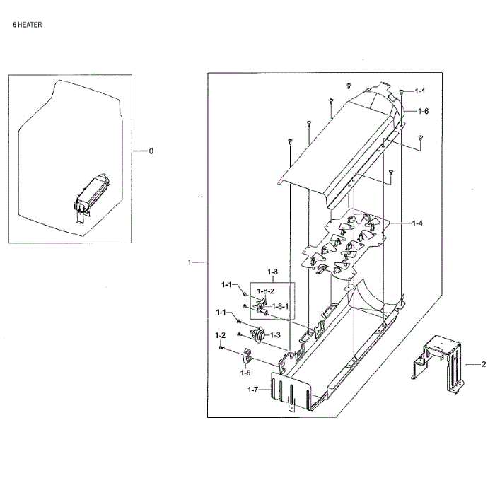 Duct And Burner Diagram and Parts List for DV48J7700EW A2-02 Samsung Dryer
