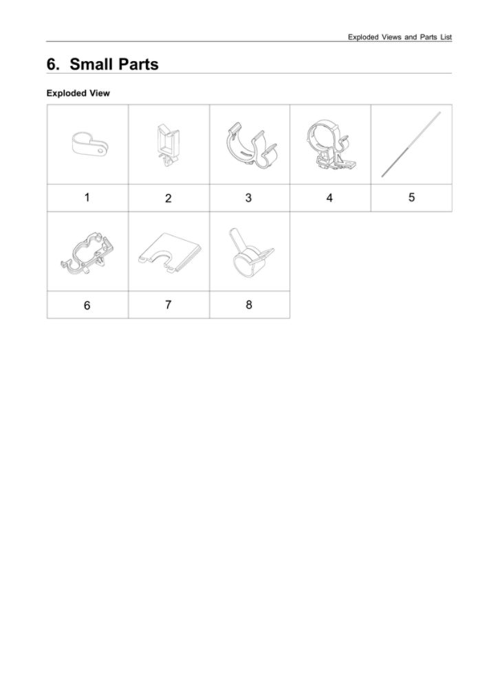 Small Parts Diagram and Parts List for WA54R7600AV US-00 Samsung Washer