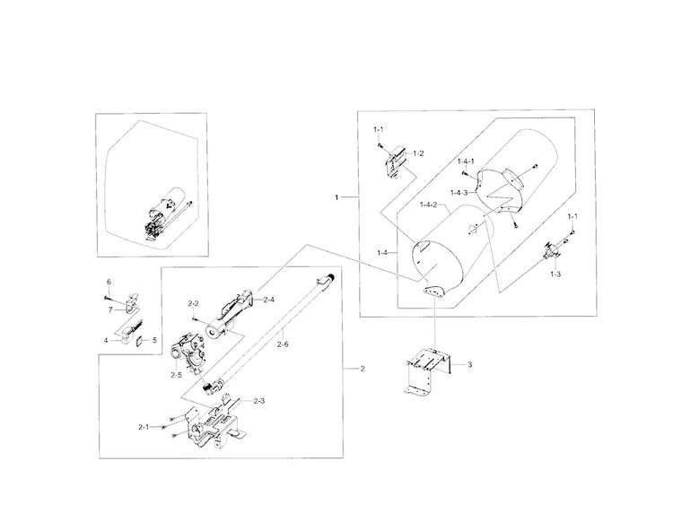 Duct & Burner Diagram and Parts List for DV5471AGW XAA-0001 Samsung Dryer