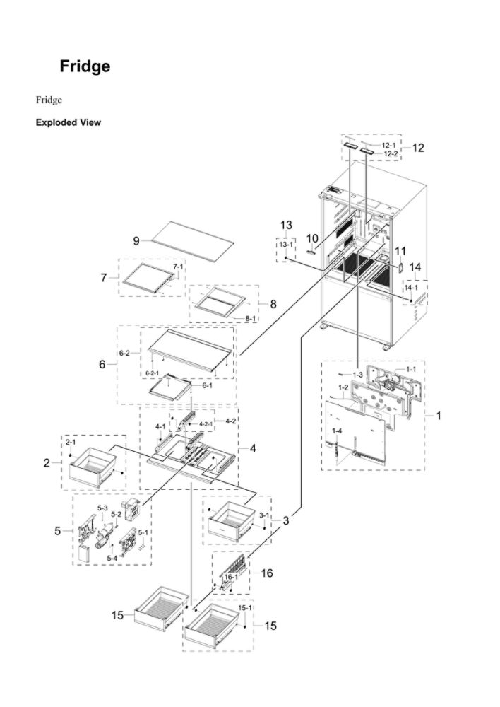 Refrigerator Parts Diagram and Parts List for RF30BB620012 AA-00 Samsung Refrigerator