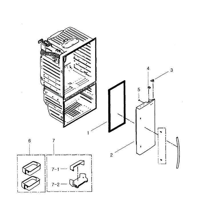 Right Door Diagram and Parts List for RFG296HDRS XAA-01 Samsung Refrigerator