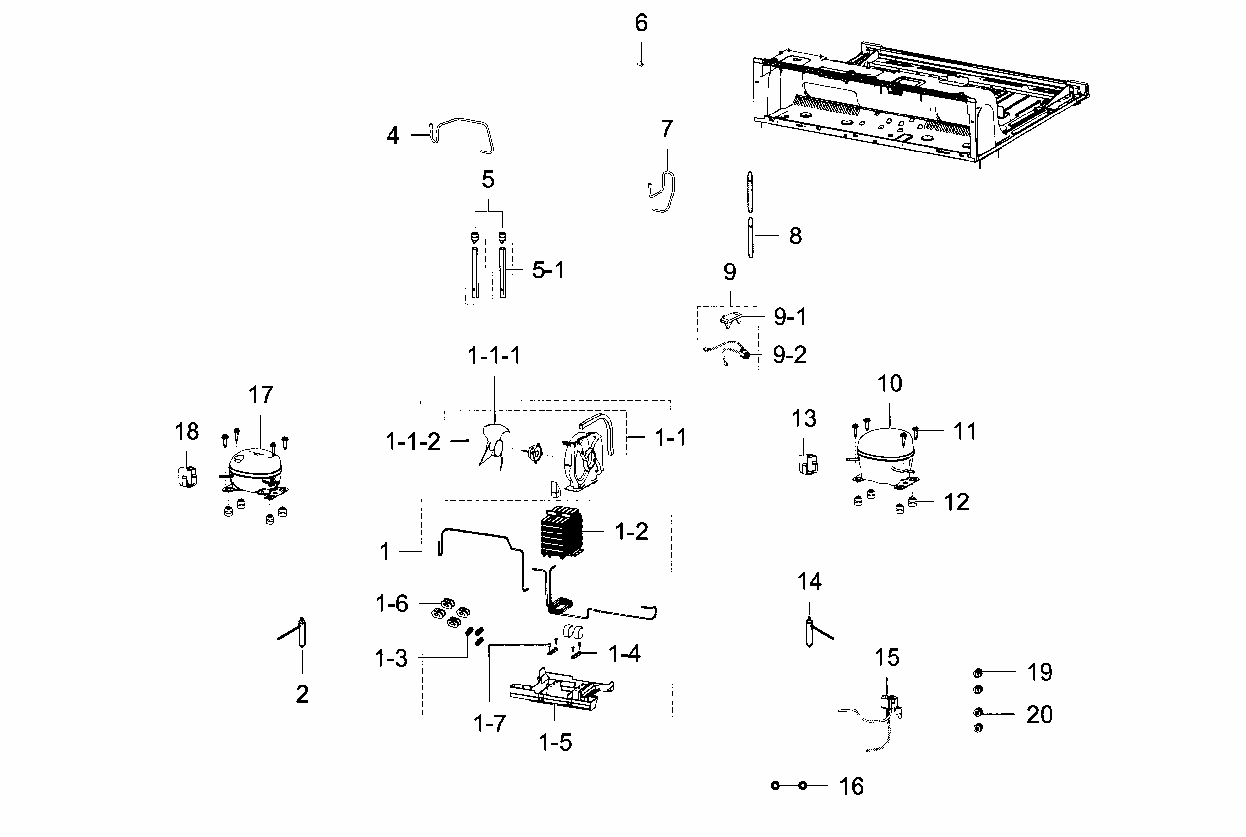 Cycle Diagram and Parts List for RF23J9011SR AA-0002 Samsung Refrigerator