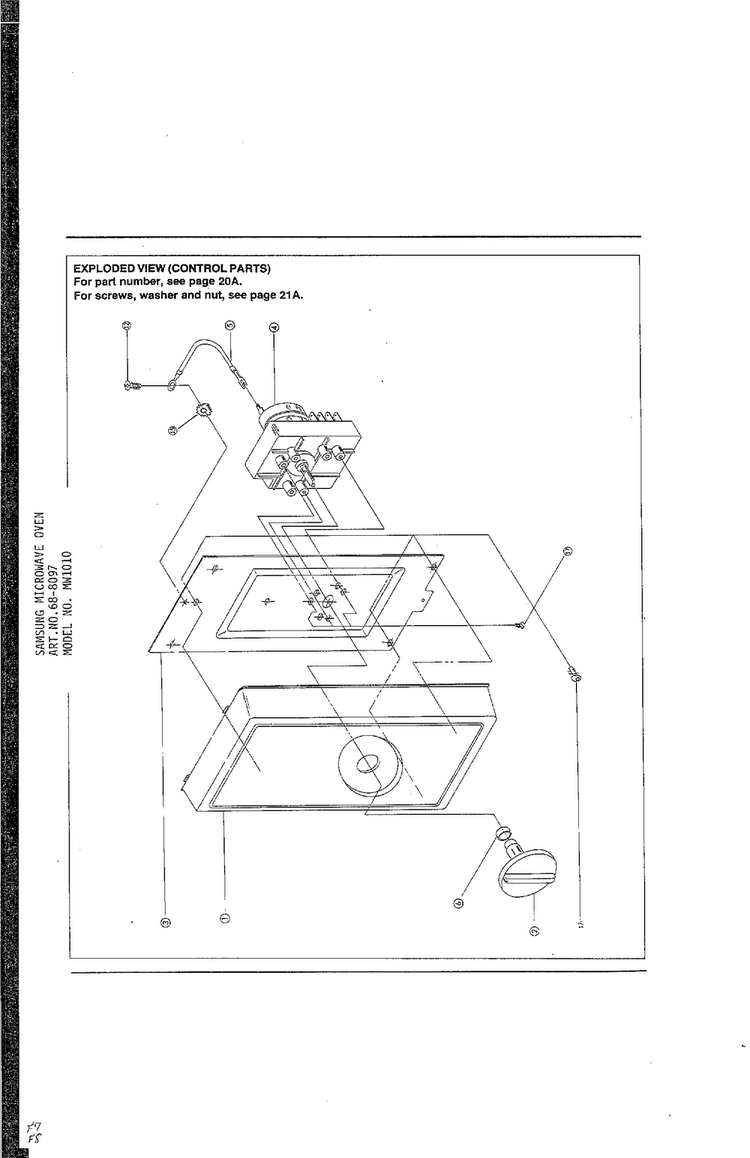 Complete Microwave Assembly Page 2 Diagram and Parts List for MW1010 XAA Samsung Microwave