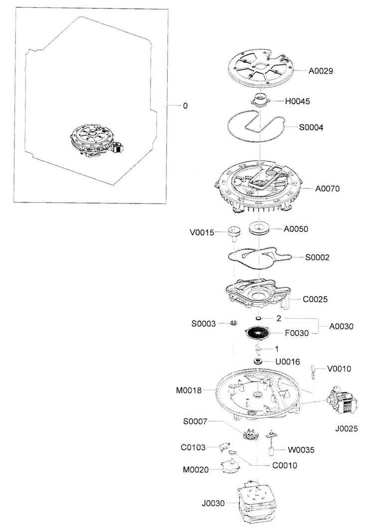 Sump Assy Diagram and Parts List for DMR77LHS XAA-0000 Samsung Dishwasher