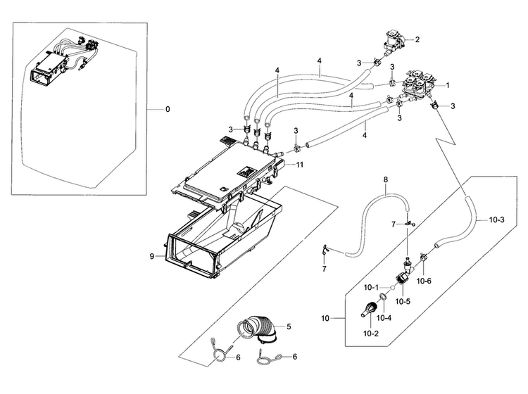 Housing Diagram and Parts List for WF56H9110CW A2-0000 Samsung Washer