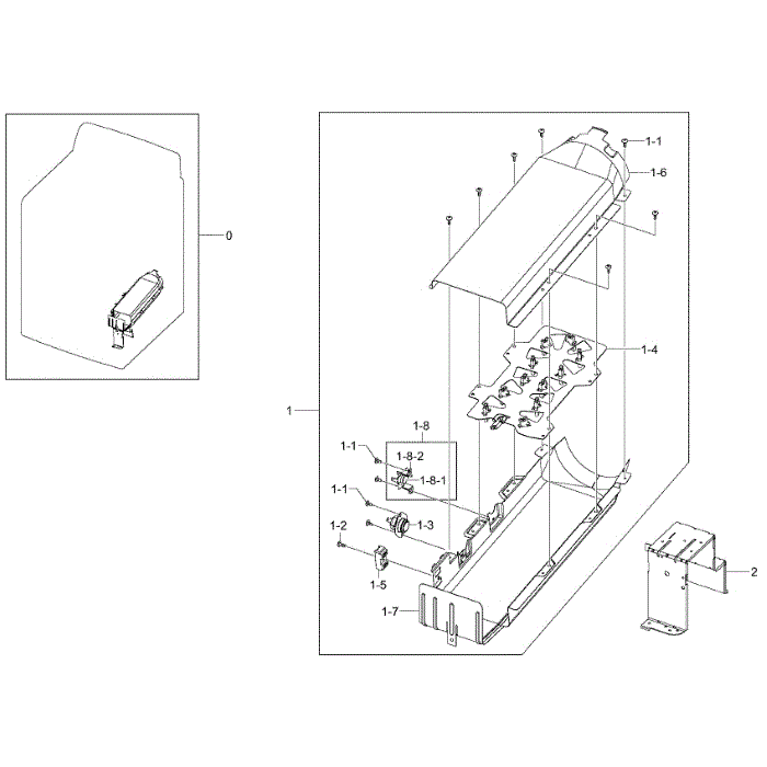 Duct Diagram and Parts List for DV45H7000EW A2-02 Samsung Dryer