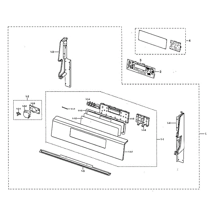Control Box Diagram and Parts List for NX58M6850SS AA-00 Samsung Range