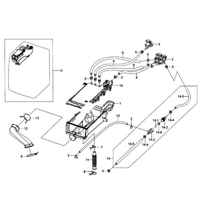 Housing Drawer Diagram and Parts List for WF405ATPAWR AA-01 Samsung Washer