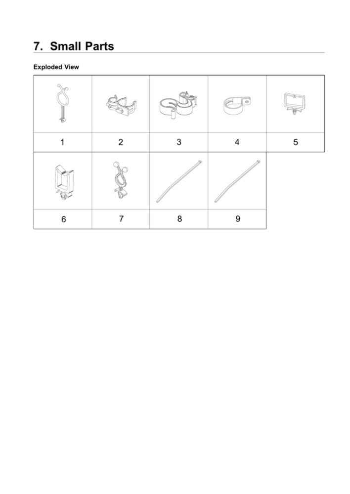 Small Parts Diagram and Parts List for WF45R6300AW US-01 Samsung Washer