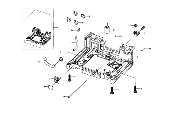 Base Diagram and Parts List for DW80H9970MO AA-0000 Samsung Dishwasher