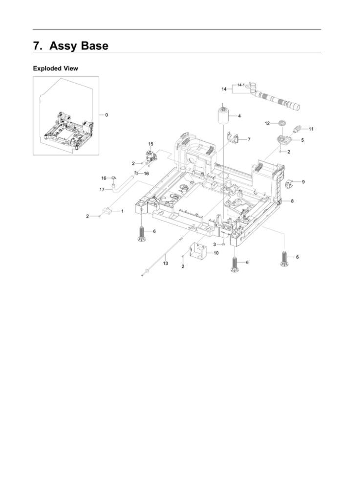 Base Assembly Diagram and Parts List for DW80R9950US AA-00 Samsung Dishwasher