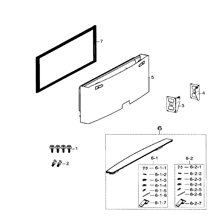 Door Freezer Diagram and Parts List for RF260BEAESR AA-01 Samsung Refrigerator