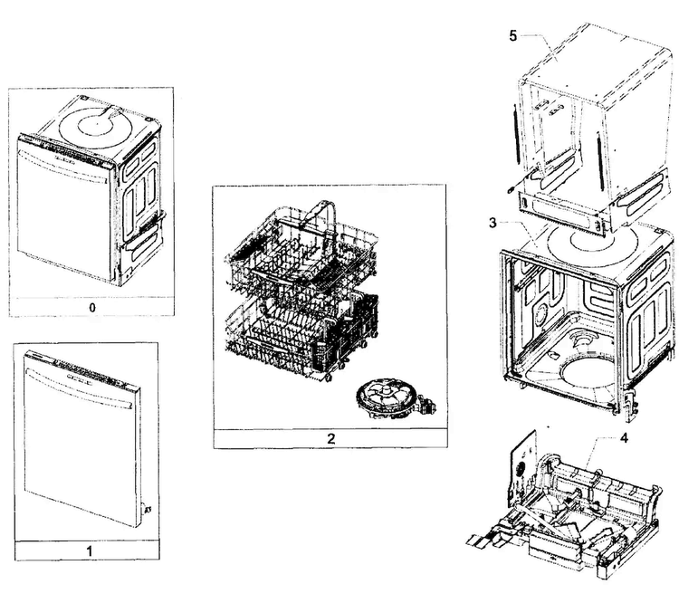 Main Assy Diagram and Parts List for DW80F600UTS AA-0000 Samsung Dishwasher