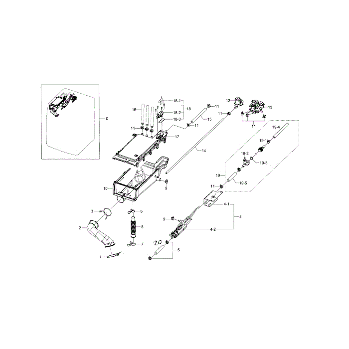 Housing-Drawer Diagram and Parts List for WF448AAE XAA-00 Samsung Washer