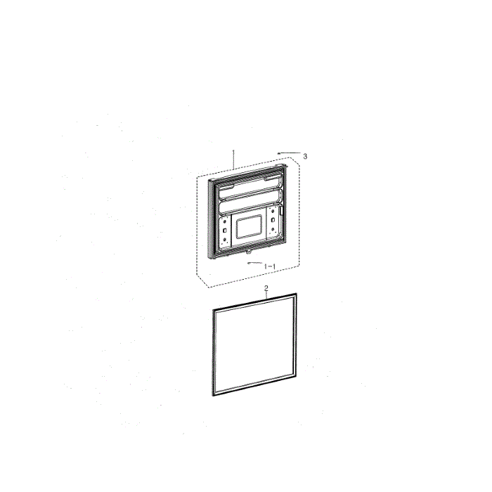 Freezer Door Diagram and Parts List for RB194ACRS XAC-00 Samsung Refrigerator