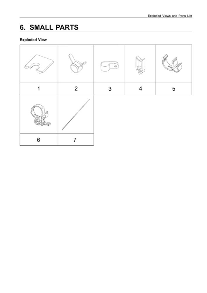Small Parts Diagram and Parts List for WA50R5400AV US-01 Samsung Washer