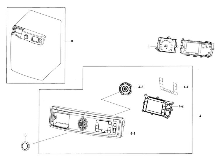 Control Panel Diagram and Parts List for WF56H9110CW A2-0000 Samsung Washer