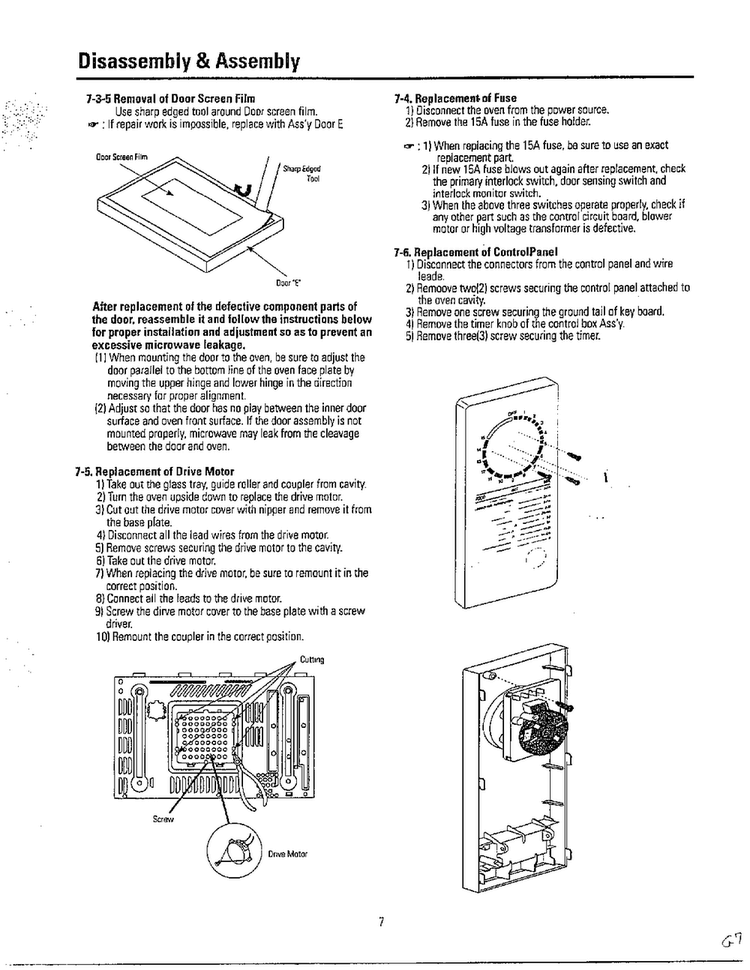Disassembly And Assembly Page 2 Diagram and Parts List for MU3050W XAA Samsung Microwave