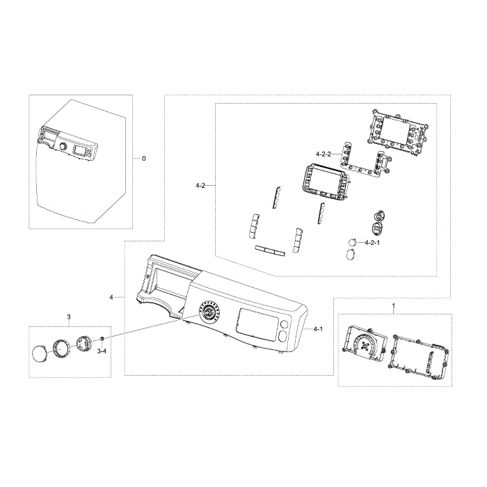 Control Panel Diagram and Parts List for WF520ABP XAA-00 Samsung Washer