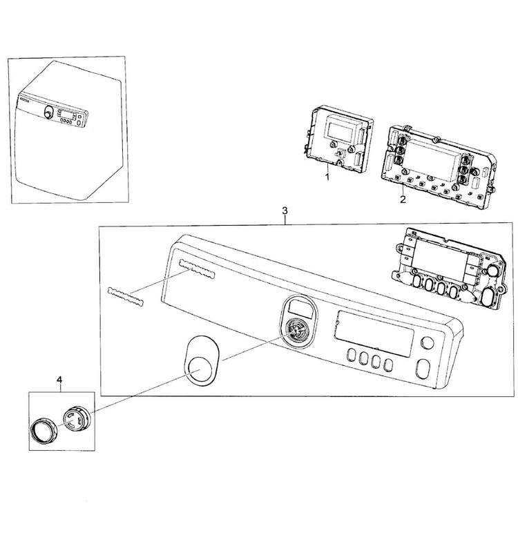 Control Panel Diagram and Parts List for DV448AGP XAA-0001 Samsung Dryer